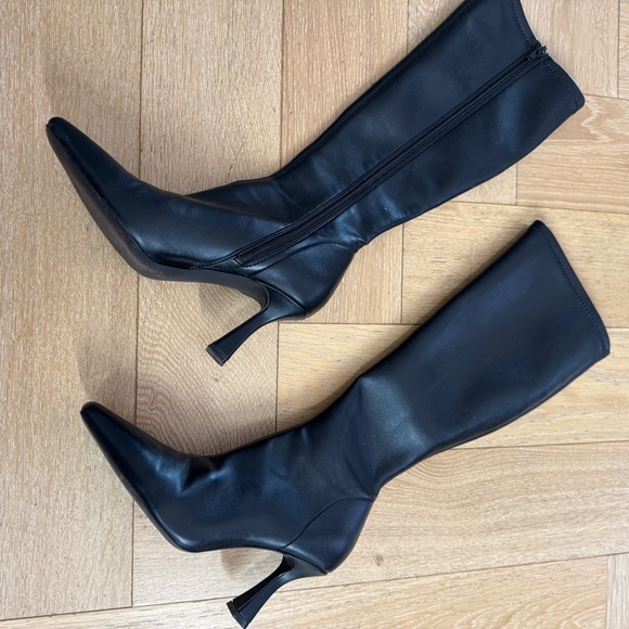 Steve Madden Black Knee-High Women's Boots - Picture 3 of 13